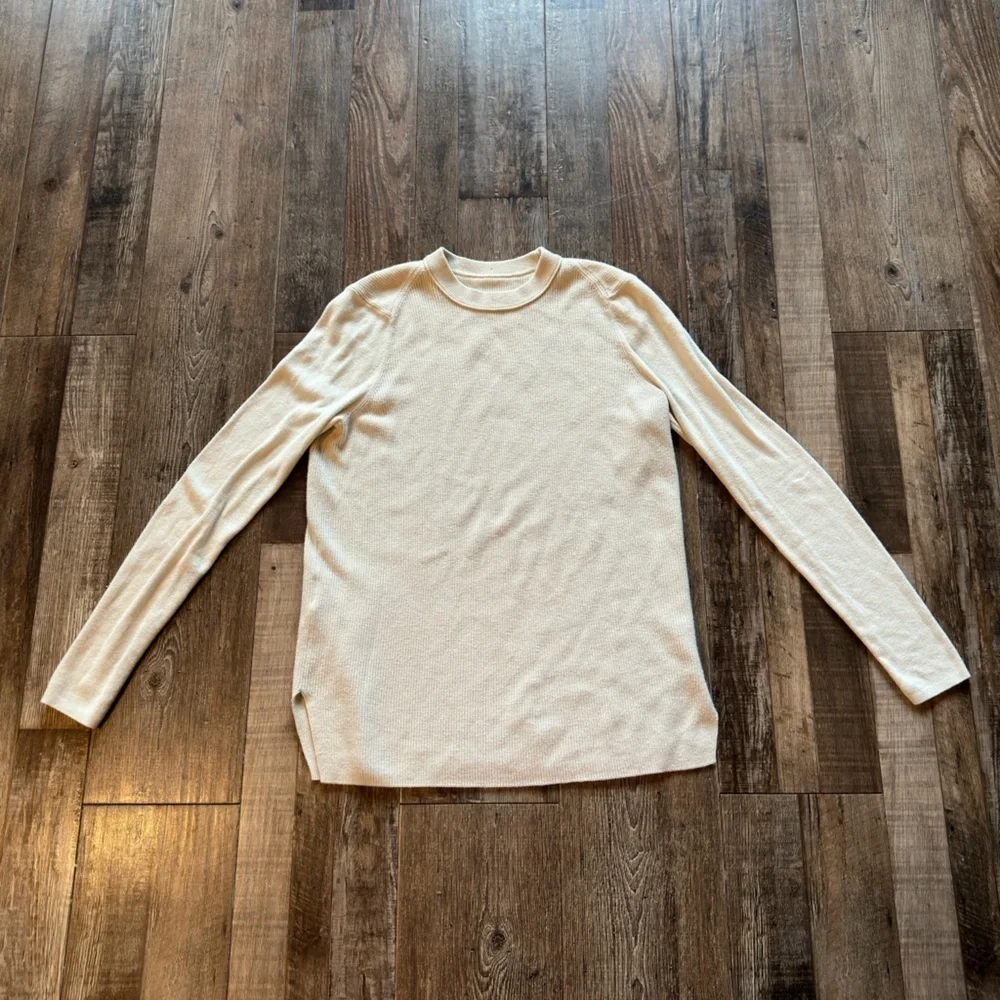 Lululemon Take It All In Cotton-Blend Sweater White Opal Size Small